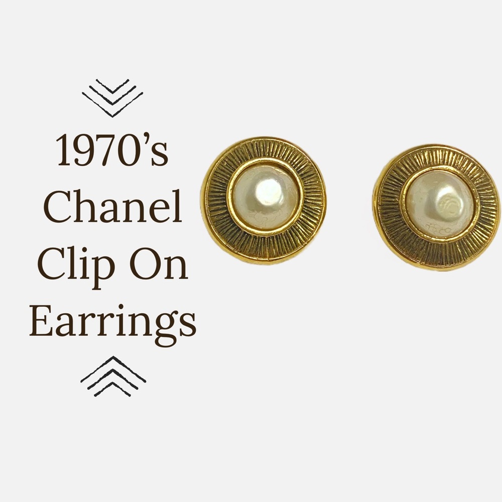 1970’s Chanel Pearl Clip On Earrings
